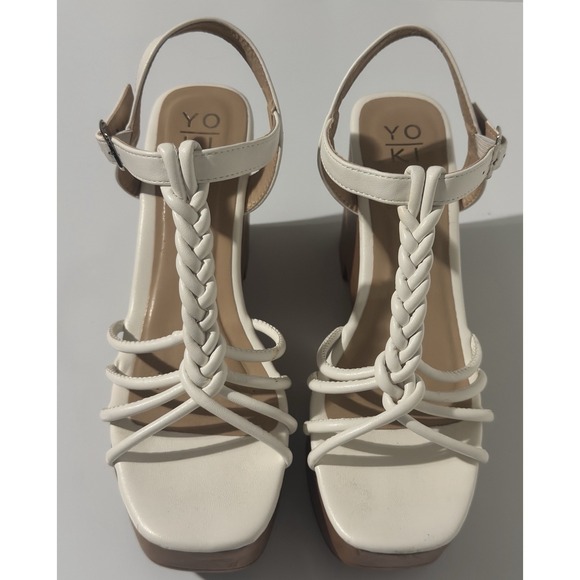 Yoki Shoes - Size 10 - Yoki White Strappy Platform Sandals